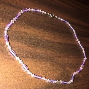 Pink and purple kids necklace